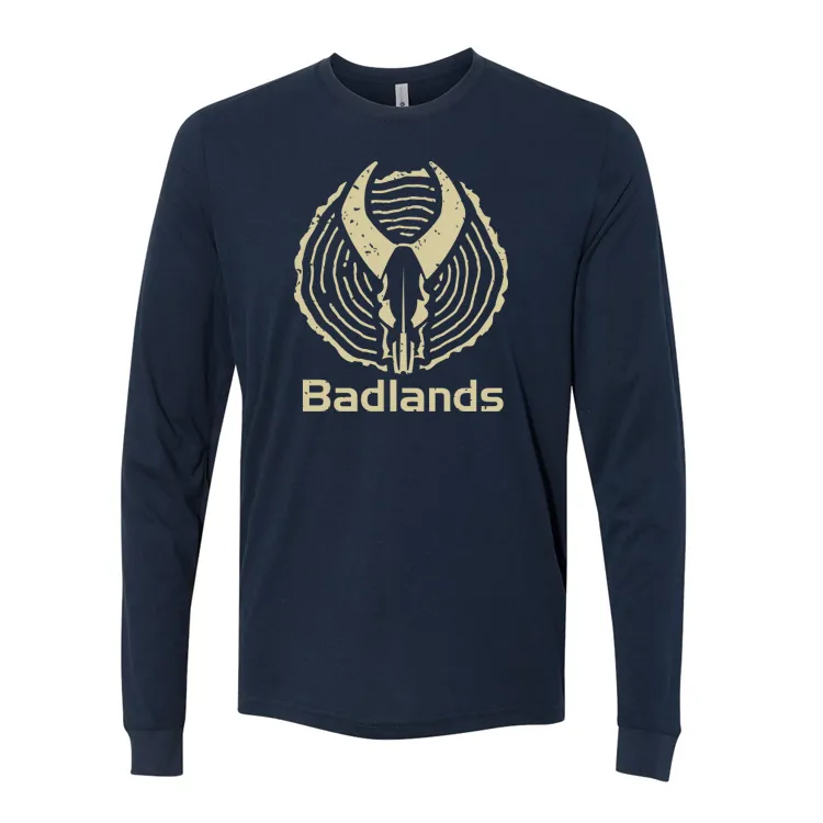 Long Sleeve Tee with Wood Slice Print