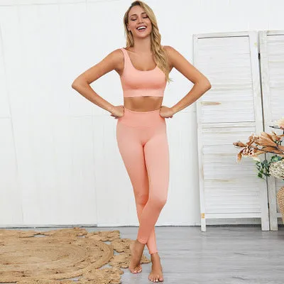 Workout Clothes for Women Sports Bra and Leggings Set Sports Wear for Women Gym Clothing Athletic Yoga Set