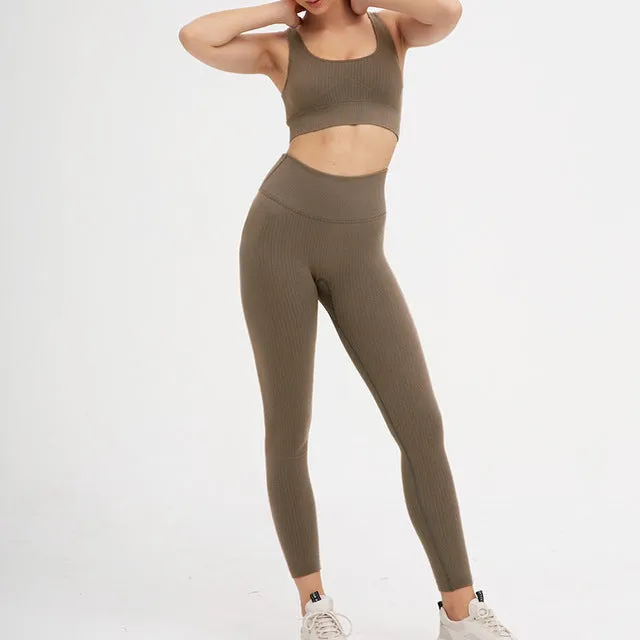 Workout Clothes for Women Sports Bra and Leggings Set Sports Wear for Women Gym Clothing Athletic Yoga Set