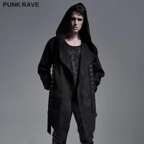 WY-1289XCM Dark printed medium-length coat