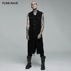 WY-1369MJM Punk old medium length vest