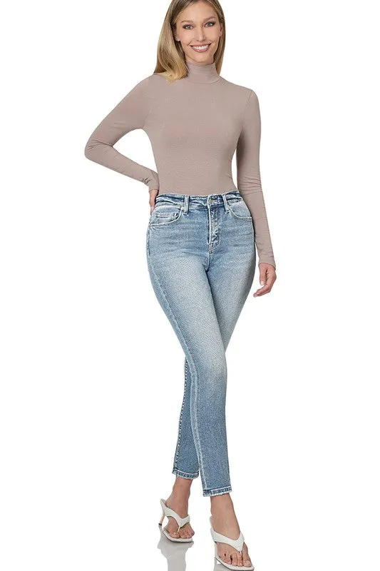 Zenana High Rise Skinny Ankle Length Denim Pants Jeans Light Rinse