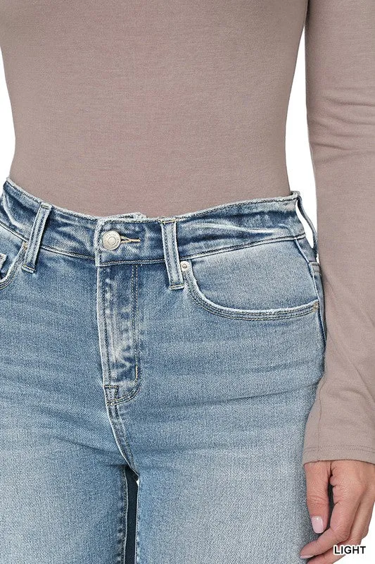 Zenana High Rise Skinny Ankle Length Denim Pants Jeans Light Rinse